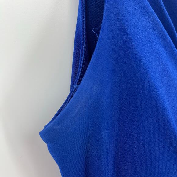 Enfocus Studio Y2K Bandage Dress Sz 8 Royal Blue Lace Babydoll Deep V Coquette - Picture 8 of 11